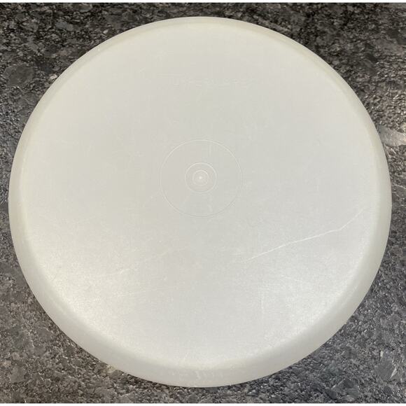 Vtg Tupperware Maxi Extra Tall Cake Carrier 1256-5 & 1257-4 White Speckled Base - Picture 3 of 13